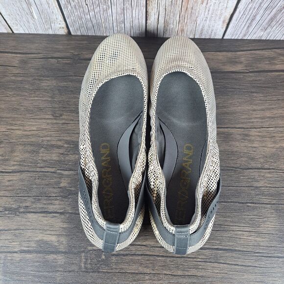 Cole Haan Zerogrand NYC Collab Stagedoor Ballet Flats Women's Sz 8 B GunmetalDot - Picture 5 of 8
